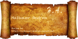 Halbauer Andrea névjegykártya