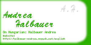 andrea halbauer business card